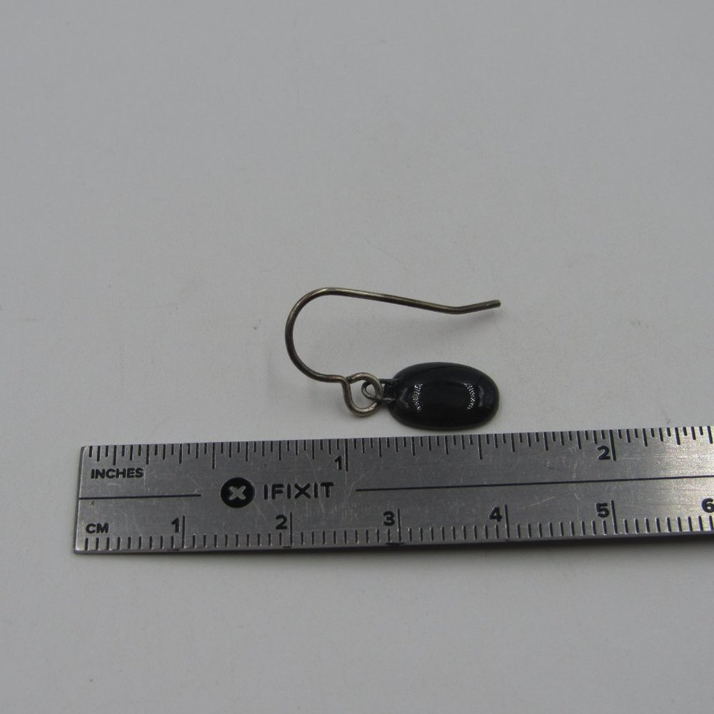 Sterling Silver Tiny Odd Design Earrings Vintage - image 3